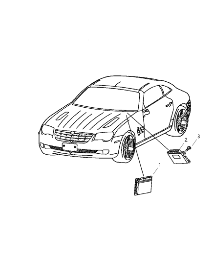 2004 Chrysler Crossfire Engine Control Module Diagram for 5134369AA