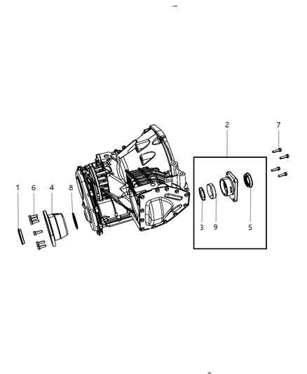 2009 Chrysler Town & Country Case , Extension & Adapter Diagram 2