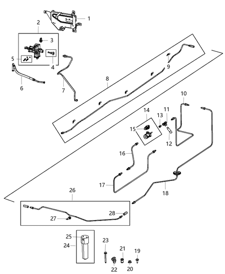 2012 Ram 2500 Tube-Fuel Diagram for 68185004AA