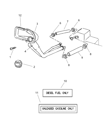 1997 Dodge Ram 3500 Fuel Filler Tube Diagram