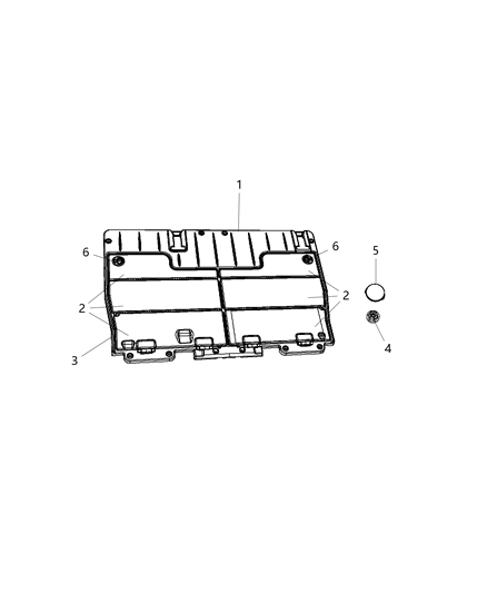 2015 Chrysler Town & Country Load Floor, Stow-N-Go Bench Diagram