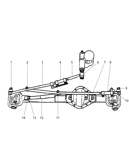 2000 Dodge Ram 2500 Quad & Club Cab Linkage, Steering Diagram 2