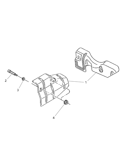 2002 Dodge Dakota Shield-Exhaust Manifold Diagram for 53031039AB