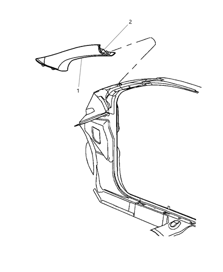 2000 Dodge Neon A-Pillar Diagram