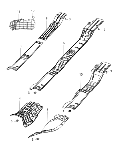 2020 Ram 2500 Shield-Exhaust Extension Pipe Diagram for 55277174AE