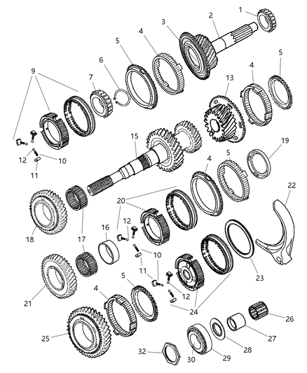 1999 Dodge Ram 1500 Gear Train Diagram 5