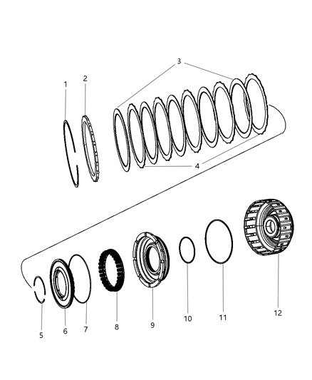 2009 Dodge Ram 4500 Snap Ring Diagram for 68019762AA