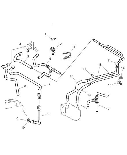 2002 Dodge Sprinter 3500 Hose Diagram for 5124850AA