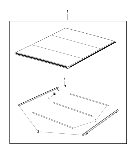 2019 Ram 3500 Pickup Tonneau Cover, Soft Diagram 2