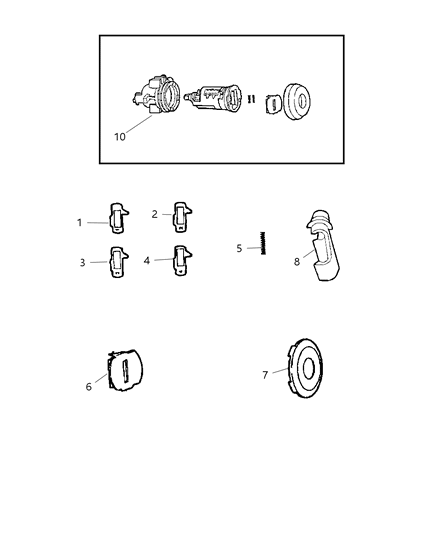 2008 Jeep Compass Door Lock Cylinders Diagram