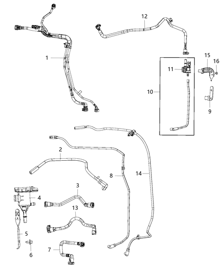 2016 Dodge Charger Emission Control Vacuum Harness Diagram