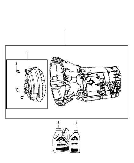 2009 Dodge Challenger Transmission / Transaxle Assembly Diagram 2