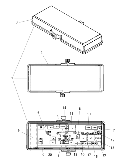 2011 Dodge Journey Bracket-Module Diagram for 68079356AA