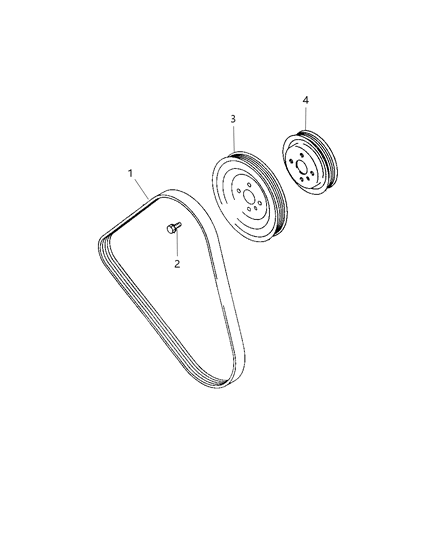 1998 Chrysler Sebring Coupe Belt, Drive And Pulleys Diagram