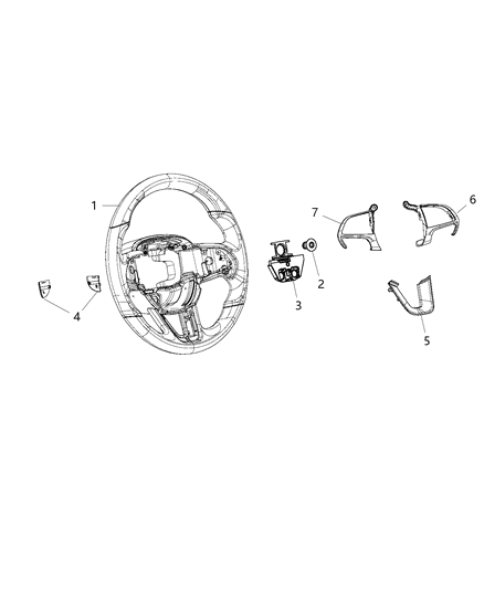 2020 Dodge Charger Steering Wheel Assembly Diagram 1