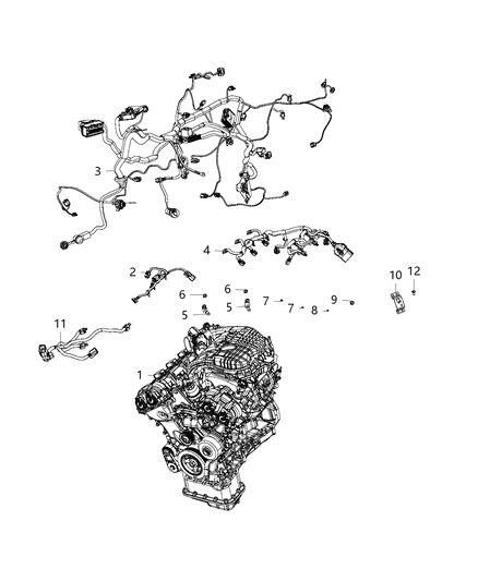 2020 Dodge Charger Wiring-Engine Diagram for 68428605AB