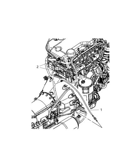 2007 Dodge Nitro Sensor - Exhaust Temperature Diagram