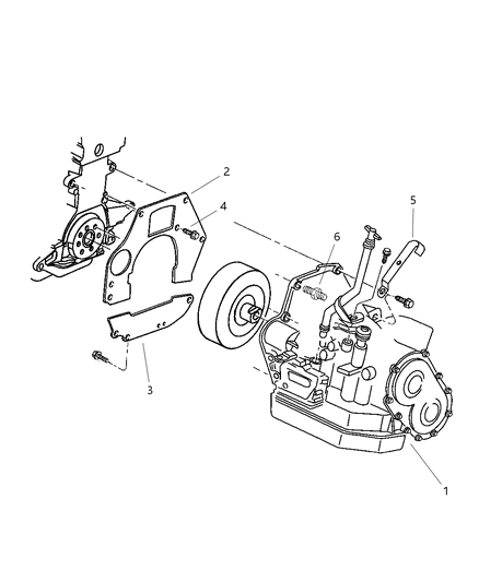 2000 Chrysler Cirrus Transaxle Assemblies & Mounting Diagram 1