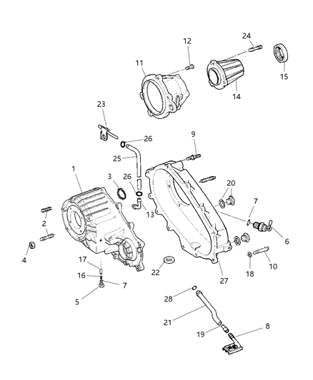 1997 Dodge Ram 3500 Case & Related Parts Diagram 1