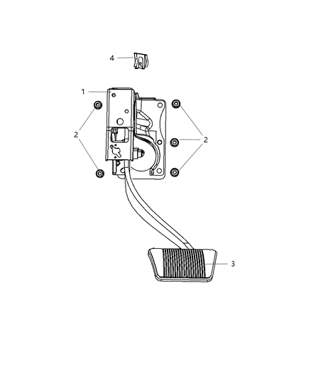 2009 Dodge Journey Pedal-Brake Diagram for 68045821AA