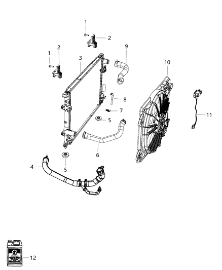 2017 Chrysler 300 Radiator & Related Parts Diagram 2