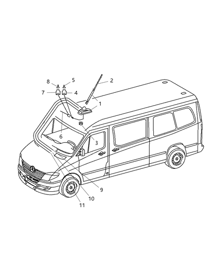 2007 Dodge Sprinter 3500 Nut Diagram for 68013422AA