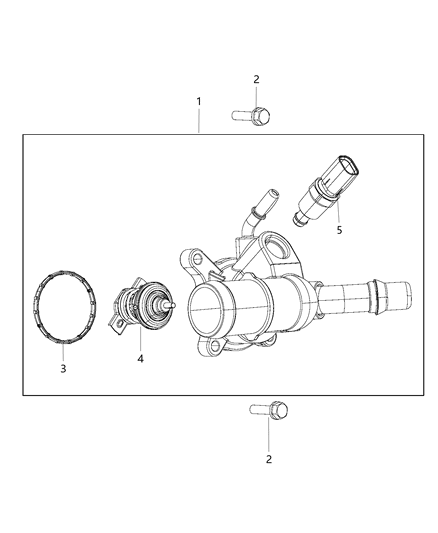 2015 Chrysler 200 Thermostat & Related Parts Diagram 1