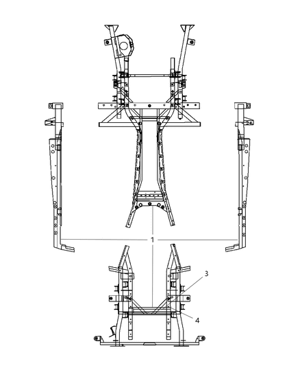 2010 Dodge Viper CROSSMEMBER-Front Frame Diagram for 5290045AE