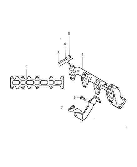 2021 Ram ProMaster 3500 Exhaust Manifold & Heat Shield Diagram