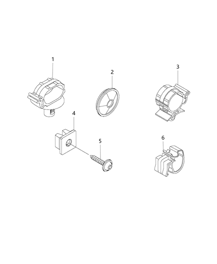 2018 Ram ProMaster 1500 Screw-Round Washer Head Tapping Diagram for 6107023AA