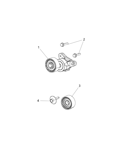 2017 Jeep Renegade Pulley & Related Parts Diagram 4