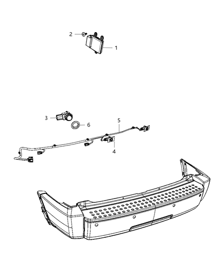 2012 Jeep Liberty Harness-Rear FASCIA Diagram for 68143577AA