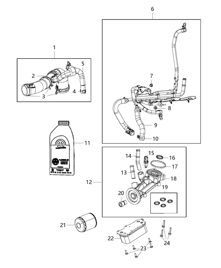 2018 Ram 4500 Filter-Engine Oil Diagram for 2AMFL339AA