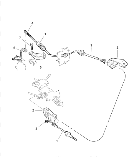 1999 Chrysler Town & Country Controls , Gearshift , Column Shaft Diagram 1