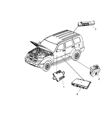 2010 Jeep Liberty Module-TELEMATICS Diagram for 5064906AC