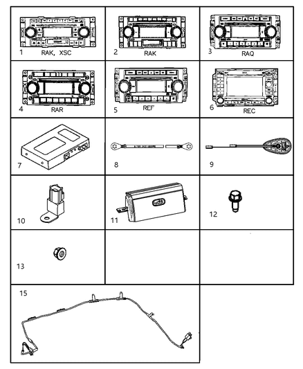 2007 Dodge Ram 1500 Antenna-Satellite Diagram for 5150048AB