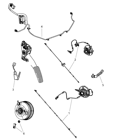 2010 Dodge Grand Caravan Sensors - Brakes Diagram