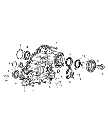 2019 Jeep Grand Cherokee FLANGE-Output Diagram for 68395987AA