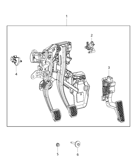 2020 Jeep Gladiator Brake And Clutch Diagram for 68334927AC