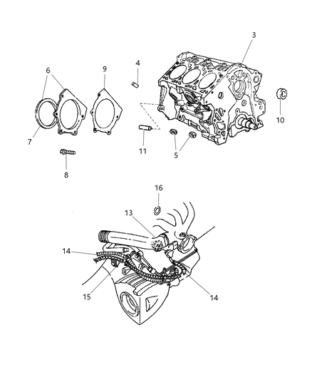 2002 Chrysler Town & Country Cylinder Block Diagram 2