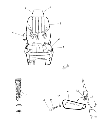 1997 Dodge Grand Caravan Rear Quad Seats Diagram 1