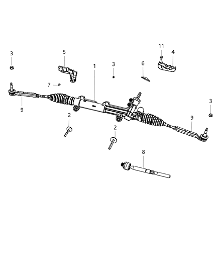 2012 Chrysler 300 Rack And Pinion Gear Diagram for 4584569AD