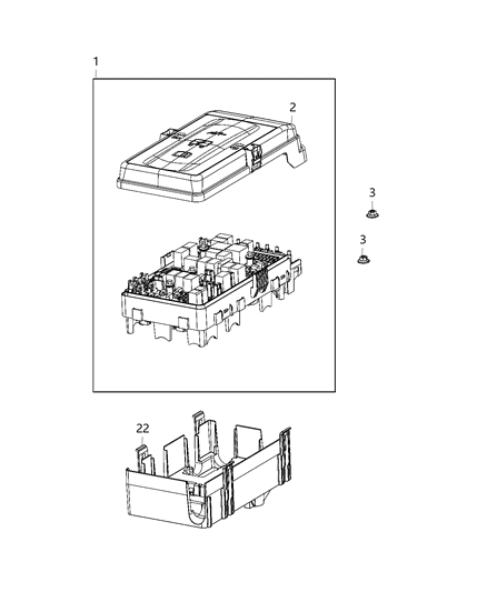 2021 Jeep Wrangler Wiring-Pre Fuse Block Diagram for 68481776AB