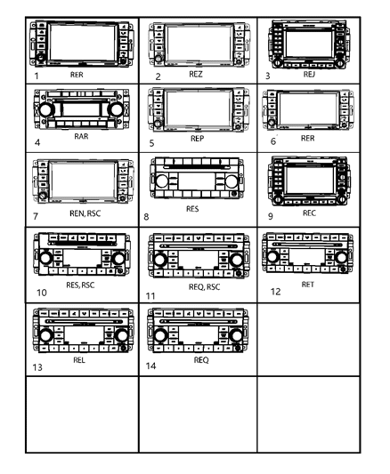 2009 Jeep Compass Radio-AM/FM/6 DVD/SDARS Diagram for 5064933AC