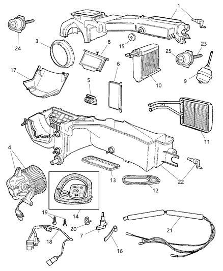 1998 Jeep Cherokee Door Blend Air Door Diagram for 4897628AA