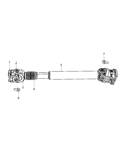 2010 Dodge Ram 3500 Front Drive Shaft Diagram for 52123327AA