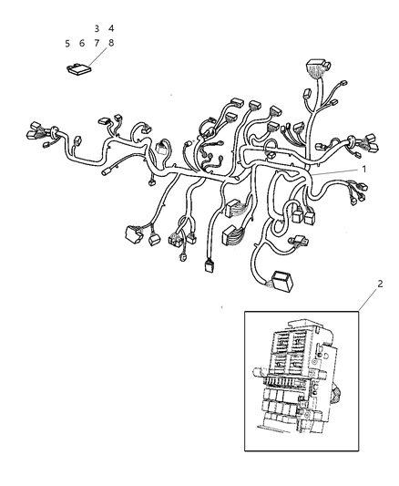 1998 Chrysler Town & Country Wiring-Instrument Panel Diagram for 4707961AE