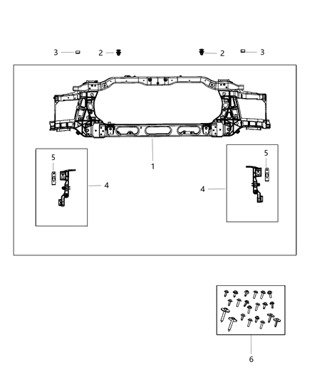 2012 Ram 4500 Radiator Support Diagram