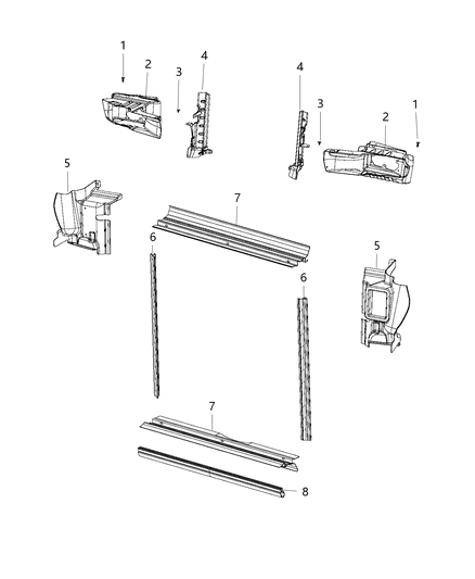 2018 Dodge Charger Air Duct Diagram for 68205063AE