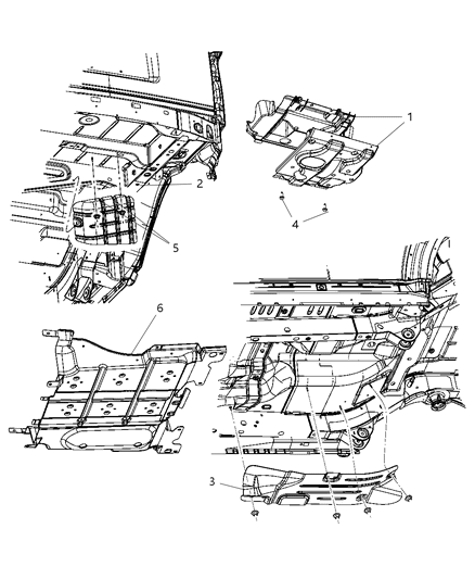 2010 Dodge Nitro Shield-Exhaust Diagram for 55113276AE